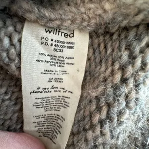 Wilfred Aritzia Alpaca blend Cowl Neck Oversized Ombre Beige Grey Sweater Small thumbnail 6