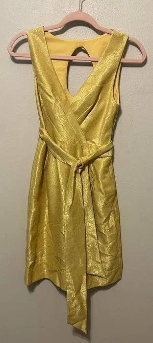 Anthropologie BHDLN There Is‎ Only You and Me Gold bridesmaids dress Size 0 thumbnail 1