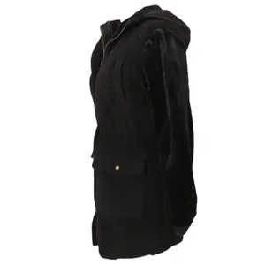 NWOT Eden Society Sherpa Faux Fur Lined Black Hooded Jacket Women’s Size L‎ thumbnail 5