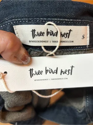 NEW Three Bird Nest Saddle Up Cotton Boho Oversized Coastal Cowgirl Denim Top S thumbnail 7