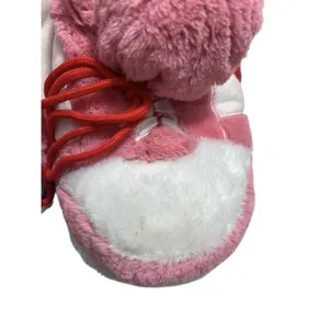 Sneaker Slippers High Top Plush Pink White Comfycore thumbnail 3