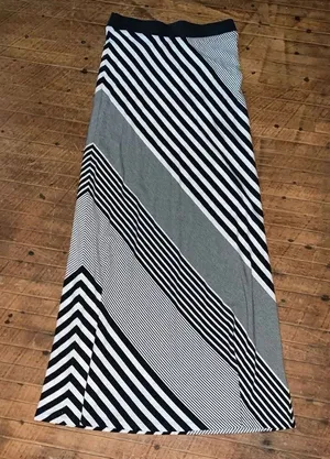 White House Black Market striped knit XS a-line maxi skirt thumbnail 1