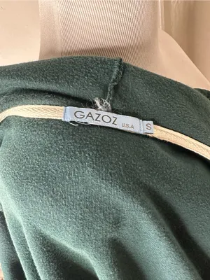Vintage Y2K Style Deep Emerald Green Velour Full-Zip Hoodie thumbnail 6