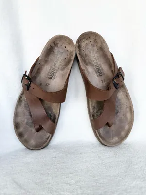 Mephisto Brown Leather Buckle Toe thumbnail 2