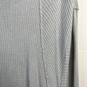 Free People Sz XS Ventura Thermal Top Waffle Knit‎ Long Sleeve Sky Blue High Low thumbnail 6