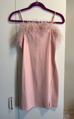 feather mini dress Pink Size M thumbnail 1