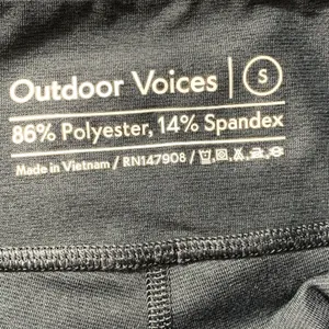 Outdoor‎ Voices Leggings Size Small Black High Waist Stretch Athletic Pants thumbnail 2