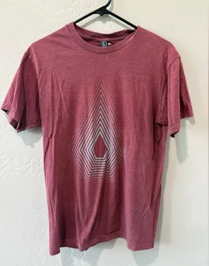 Volcom Burgundy Red Short Sleeve T-Shirt thumbnail 1
