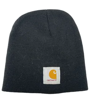Carhartt A205 Womens Black Knit Winter Snow Short Bonnet Beanie Hat One Size thumbnail 1