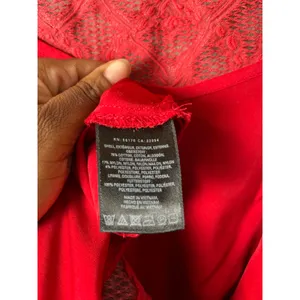 Moulinette Soeurs Anthropologie Red Lace Fit & Flare Dress Romantic‎ Coquette 12 thumbnail 6