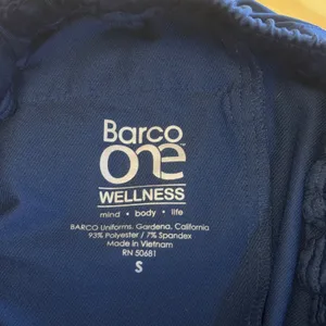 Barco One Wellness Navy Blue Scrub Pants Joggers Zipper Ankle Women's Small thumbnail 6