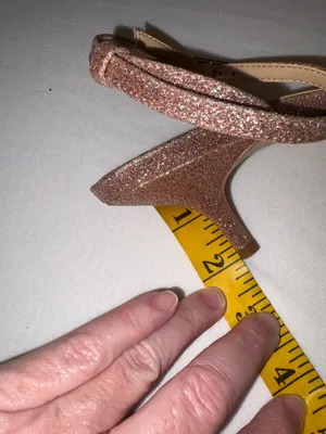 Badgley Mischka Loren Rose Gold Glitter Ankle-Strap Sandals Size 6.5 New in box thumbnail 6