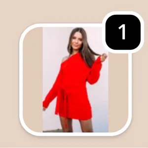 Festive Red Sweater Dress thumbnail 3