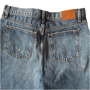 We The Free High Rise Wide Leg Jeans‎ Size 31 Blue Raw Hem Boho thumbnail 7