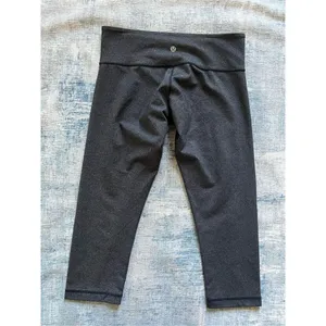 Lululemon Dark Heathered Charcoal Gray Align Cropped Leggings Size 8 thumbnail 2