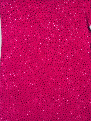 Plus size Pink One-Shoulder Sparkle Mini Dress with sequins, Stretchy Size 2X. thumbnail 2