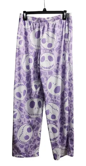 Disney Nightmare Before Christmas Jack Skellington Purple Pants Medium‎ 8/10 thumbnail 1