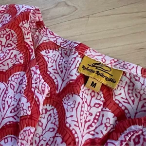 ROLLER‎ RABIT Red Patterned Cotton Tunic Top Size Medium thumbnail 5