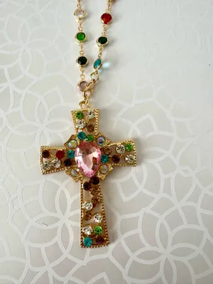 Cross Necklace Gold thumbnail 3
