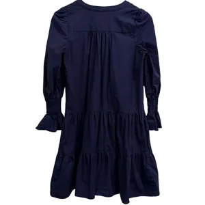 Tuckernuck Pomander Place‎ Navy Blue Cotton Poplin Kenzo Mini Dress Size XS thumbnail 3
