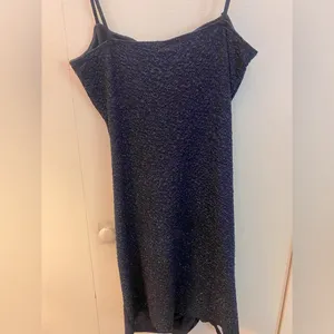 Windsor Navy Glitter Knit Mini Dress Size L thumbnail 3