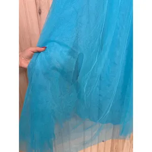 NWOT Lulus Undeniably Iconic Teal Blue Tulle Pleated Strapless Maxi Dress Sz XS thumbnail 8