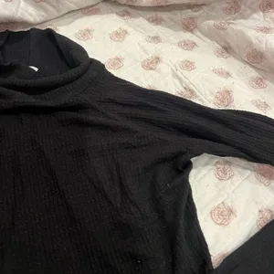 Free people soft Black Long Sleeve thermal Bodysuit thumbnail 3
