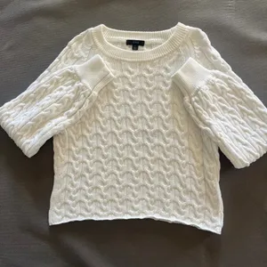J.Crew White Relaxed-fit Cable-knit Crewneck Sweater Size Small thumbnail 1