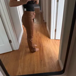 Cognac faux leather pants NWT thumbnail 5