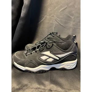 Reebok Walking Shoes‎ Womens 8.5 Black White Low Top Sneakers 2-42913 RA 804 FLU thumbnail 8