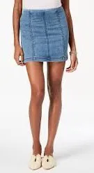 Free People Denim Skirt Mini Modern Femme thumbnail 1