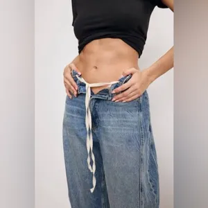 NEW Good American Extreme Barrel Jeans ~ SOLD OUT ~ Indigo ~ Size 14 / 32 thumbnail 3