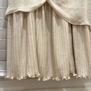 NEW‎ Anthropologie Mini Dress SIZE L Ivory Pleated Wrap Twisted Waist Bridal thumbnail 6