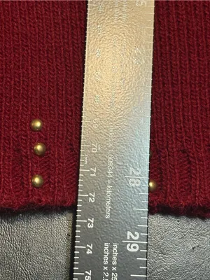 Vintage 80s 90s Burgundy Jeweled Sweater Vest Gold Applique Mock Neck USA OS thumbnail 10