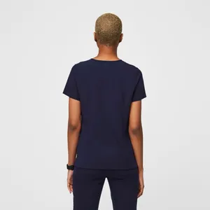 FIGS Casma FIONx Three Pocket Navy Blue Short Sleeve Scrub Top thumbnail 3