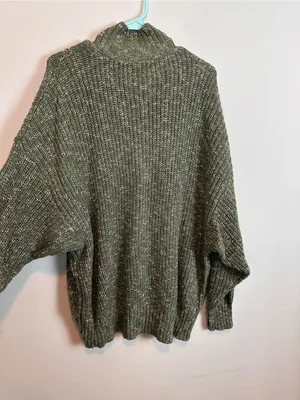 Offline by Aerie Chunky Knit 3/4 Zip Sweater Thumbhole Oversized Sweater Large thumbnail 6