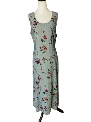 VINTAGE 90s Floral Maxi Dress thumbnail 2