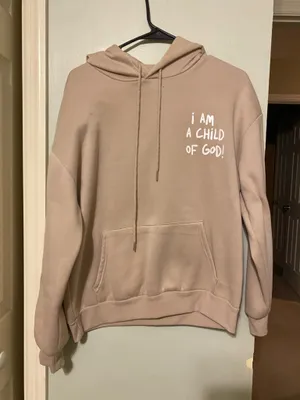 SheIn Beige Christian Hoodie thumbnail 1
