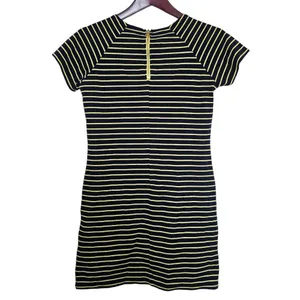 STS Sail To Sable Crew Neck‎ Mini Dress Short Sleeve Navy and Lime Stripped XS thumbnail 2