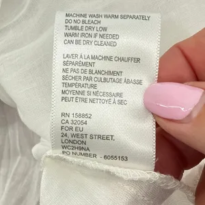 Anthropologie Ro's Garden Chelsea Smocked Midi Dress Cotton Off Shoulder‎ Large thumbnail 9
