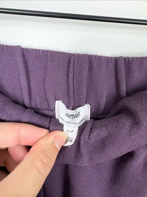 Aerie Jet Setter Joggers Sweatpants Cool Berry Purple Women’s Size Small Cotton thumbnail 4