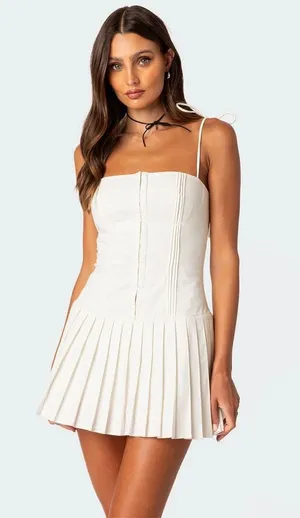 Edikted Perri Pleated Dress thumbnail 1