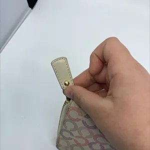 Coach Signature C Dot Cream Multi Zip Around Wallet thumbnail 8