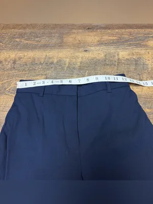 Babaton Agency Pant Wool Blend High Waist Straight Wide Leg Trouser Women 2 Navy thumbnail 3