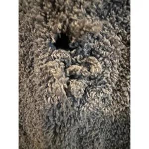 Barefoot Dreams CozyChic Cable Knit Hoodie Sweater Charcoal Gray Womens M flaw thumbnail 8