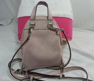 Abbey Studded Pink Pebble Leather Mini Backpack thumbnail 8