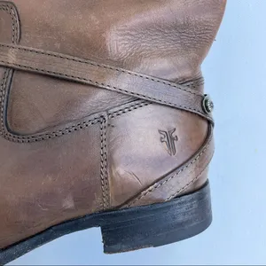 FRYE Women’s Shoes Lindsay Boots Leather Tall Brown Strap Size 7 thumbnail 4