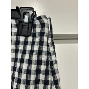 American Eagle Gingham Notched Mini Skirt Black White Sz Medium Game Day Preppy thumbnail 2