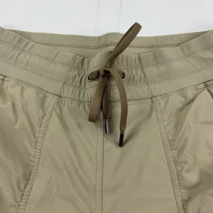CRZ YOGA Women's Small 4/6 Khaki Striped Ruched Pocket Joggers 28" RS34 thumbnail 3