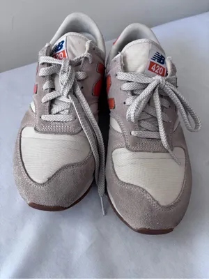 New Balance 420 Sneakers Size 7 Men / 8.5 Women Grey Orange Blue UL420VC2 Suede thumbnail 4